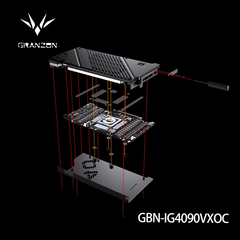 Rtx 4090 Water Block Full Cover - Granzon Waterblok voor Kleurrijke IGame GeForce