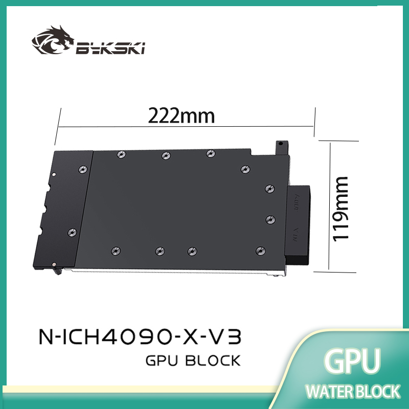 Rtx 4090 Water Block Full Cover - Bykski GPU Waterblok Gebruikt voor Inno3D