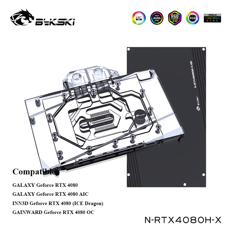 Bykski GPU-waterkoeler voor GA - Rtx 4080 Water Cooling Block recensie en prijs