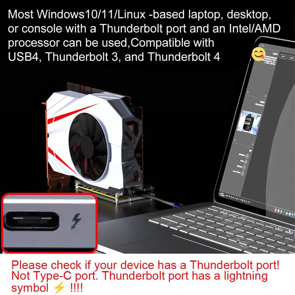RGEEK 22Gbps eGPU Dock PCIE3.0 - Gpu External Dock Egpu Thunderbolt 4 recensie en prijs