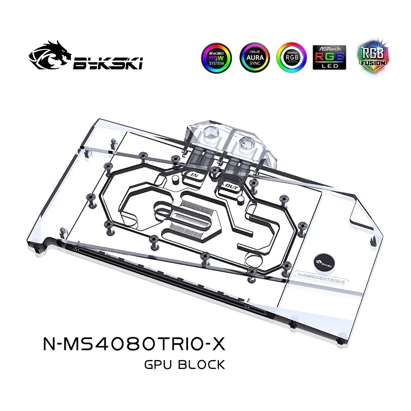 Bykski GPU-blok voor MSI RTX 4 - Rtx 4080 Water Cooling Block recensie en prijs