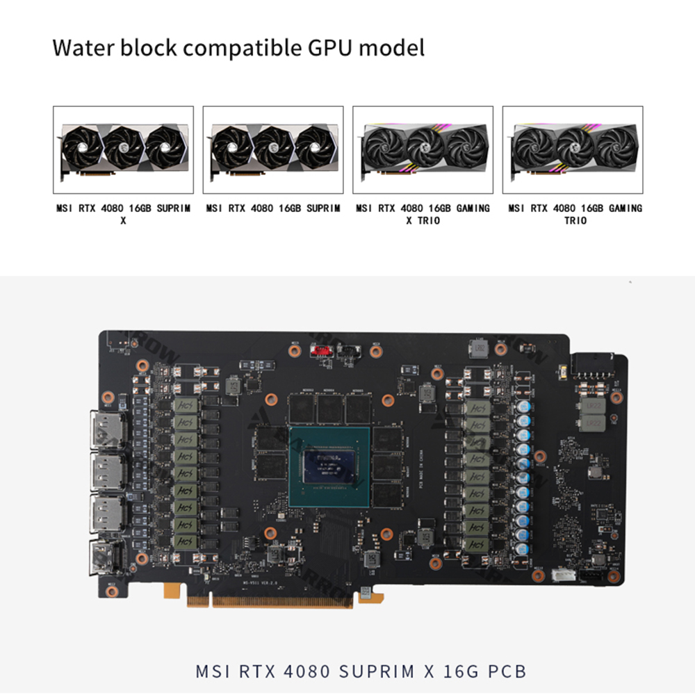 BARROW BS-MSG4080M-PA Waterblo - Rtx 4080 Water Cooling Block recensie en prijs