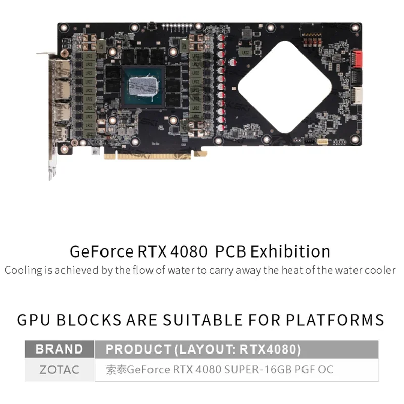 Bykski N-ST4080SPGF-X GPU Blok - Rtx 4080 Water Cooling Block recensie en prijs