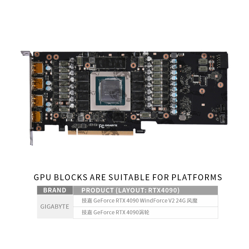Bykski N-GV4090WF-X-V2 GPU-blo - Rtx 4090 Water Block Full Cover recensie en prijs