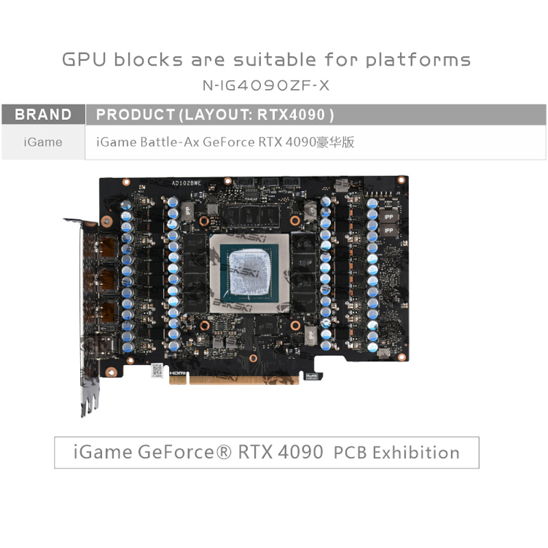 Bykski N-IG4090ZF-X GPU-blok G - Rtx 4090 Water Block Full Cover recensie en prijs
